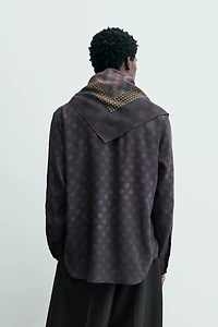 CHEMISE FLUIDE À POIS AVEC FOULARD ÉDITION LIMITÉE