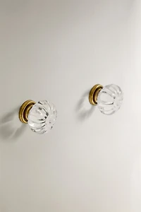 SET OF ACRYLIC FLOWER KNOBS (SET OF 2)