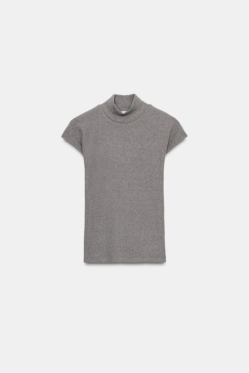 RIB MOCK NECK TOP