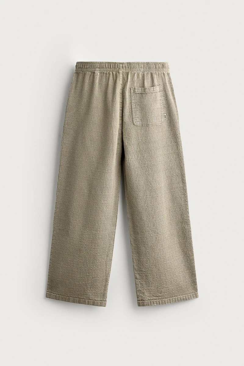 WASHED JACQUARD RELAXED FIT PANTS
