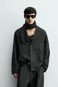 JACQUARD FLOWY SHIRT