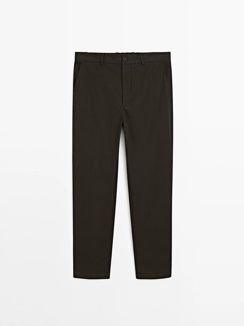 Semi-jogger fit trousers