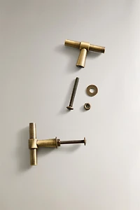 SET OF GOLD METALLIC KNOBS (SET OF 2