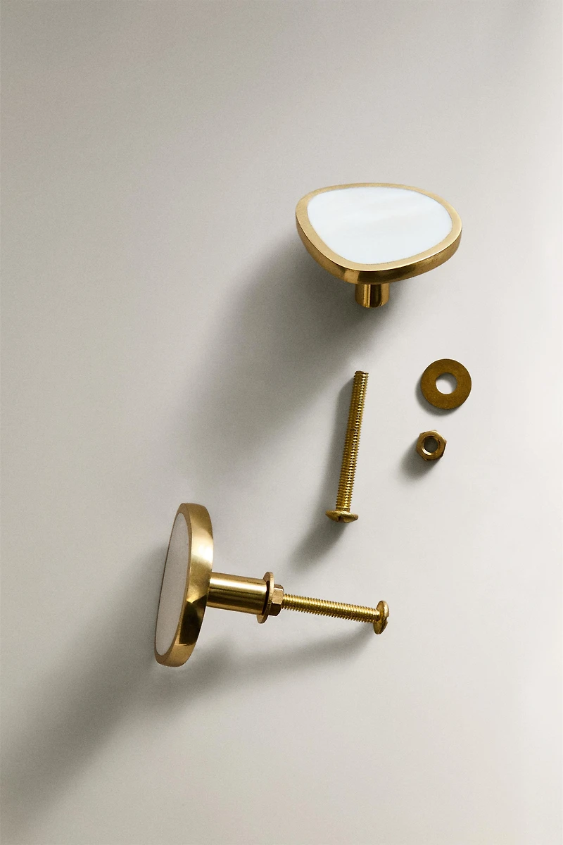 SET OF IRREGULAR MOTHER-OF-PEARL KNOBS (SET OF 2)