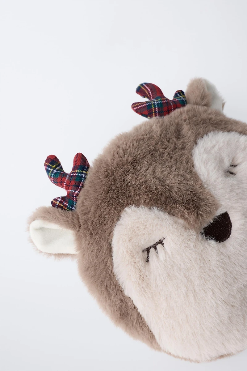 REINDEER FAUX FUR TOILETRY BAG