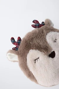 REINDEER FAUX FUR TOILETRY BAG