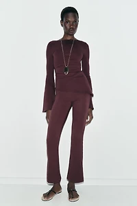 INTERLOCK LONG SLEEVE TOP