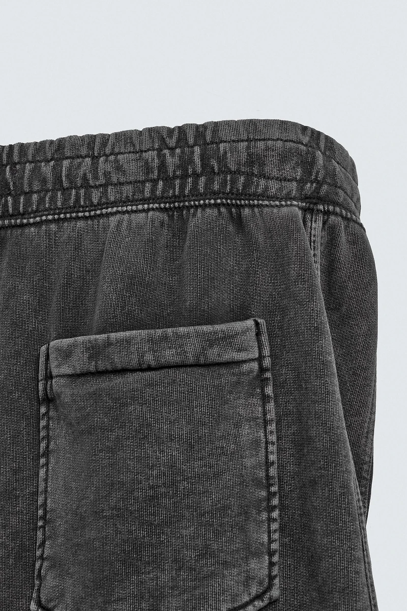 WASHED BALLOON FIT JOGGING PANTS