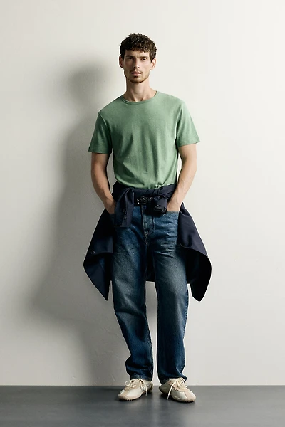 COTTON-LINEN RELAXED-FIT T-SHIRT