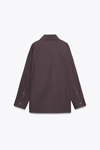 NECKTIE POPLIN SHIRT