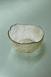 GLASS BOWL WITH RAISED DESIGN