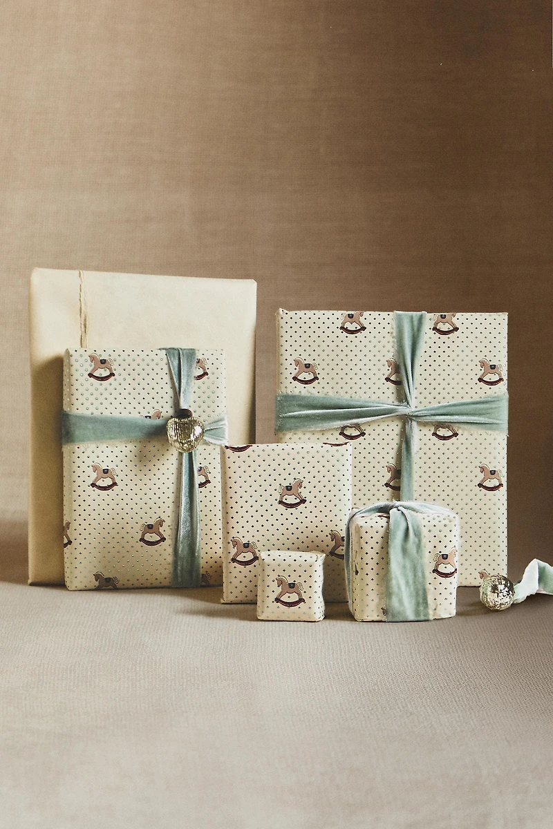 CHRISTMAS WRAPPING PAPER SEAHORSE CHRISTMAS