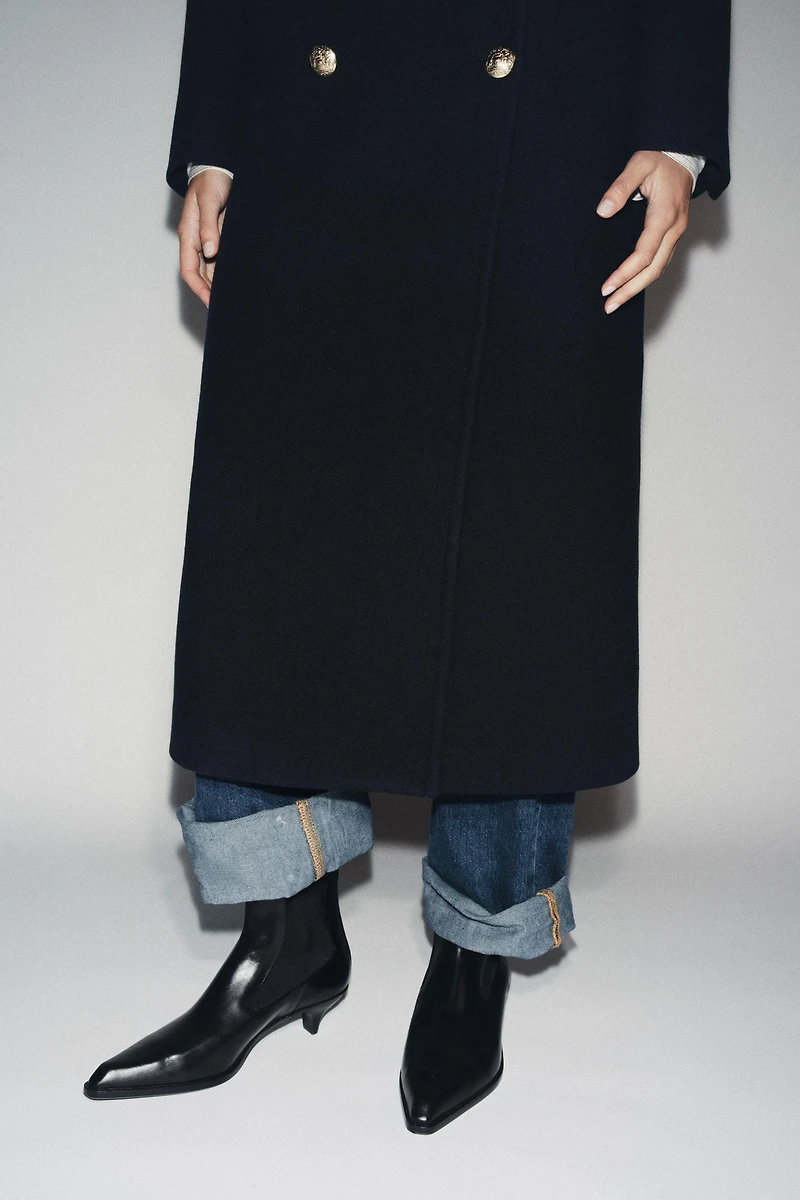 LEATHER KITTEN HEEL ANKLE BOOTS LIMITED EDITION