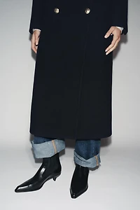 LEATHER KITTEN HEEL ANKLE BOOTS LIMITED EDITION