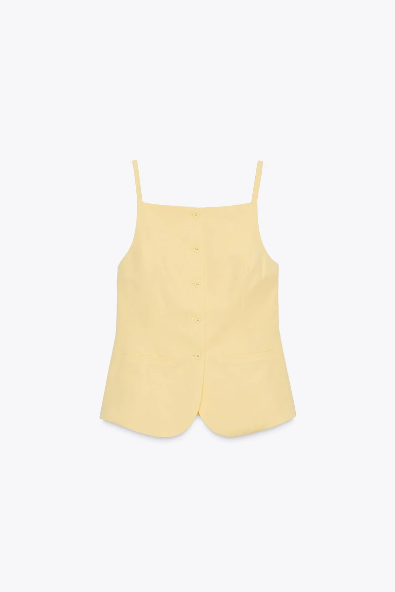 TOP GILET À BOUTONS