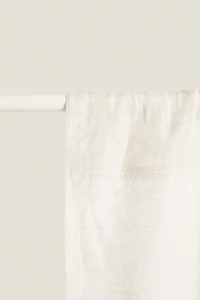 MEDIUM OPACITY DOUBLE-WIDE LINEN CURTAIN