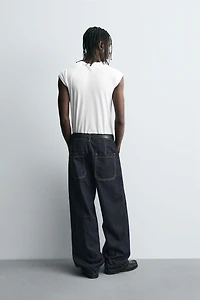 TWISTED SEAM BAGGY FIT JEANS