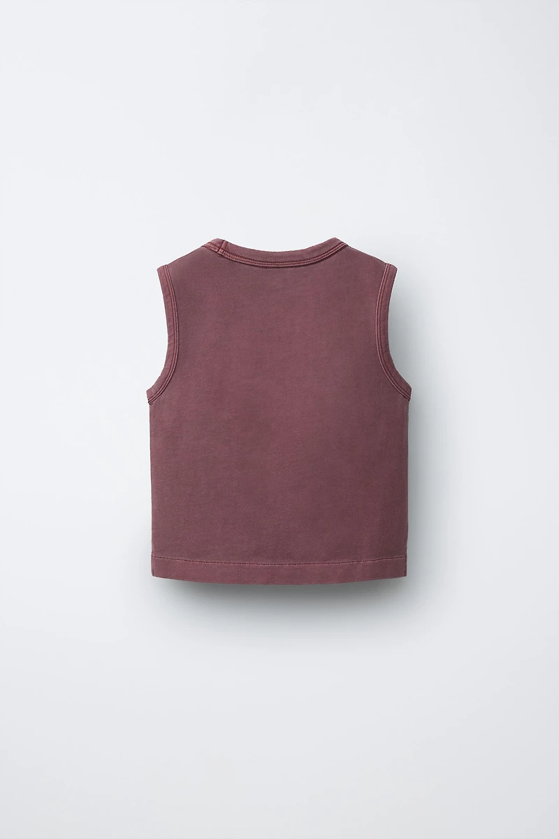 T-SHIRT TEINT EN PIÈCE BRODÉ