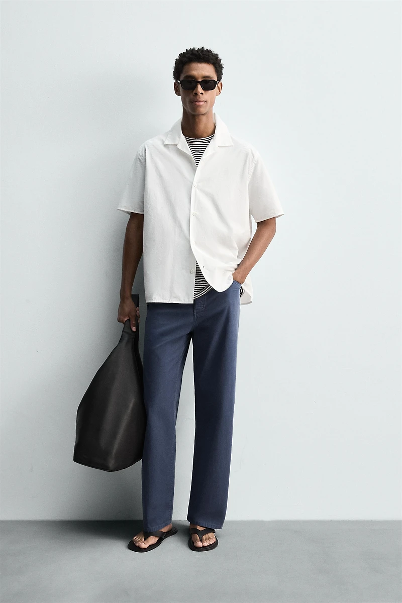 CHEMISE COUPE DÉCONTRACTÉE EN POPELINE