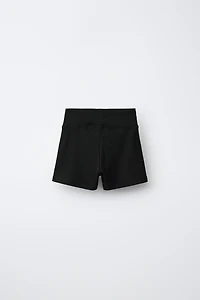 SHORT RIBBED LEGGINGS