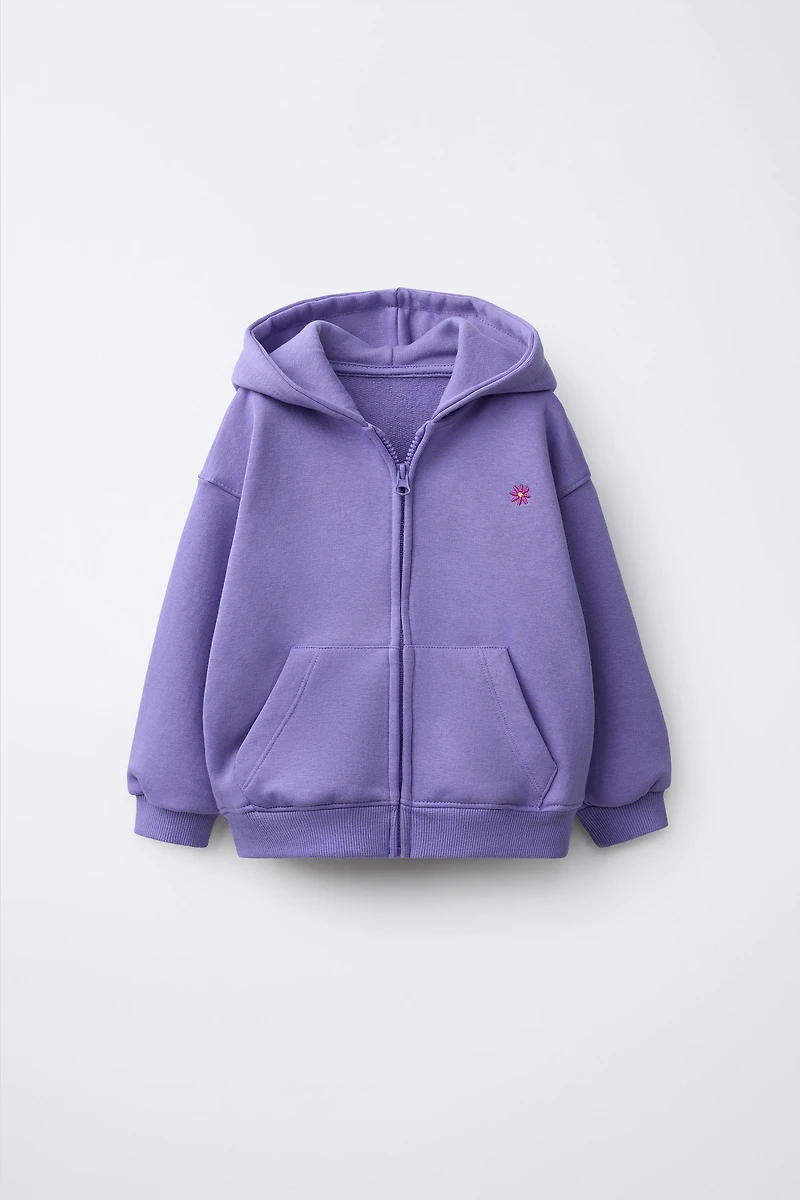 EMBROIDERED ZIP-UP HOODIE