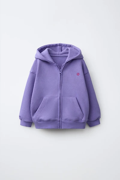 EMBROIDERED ZIP-UP HOODIE