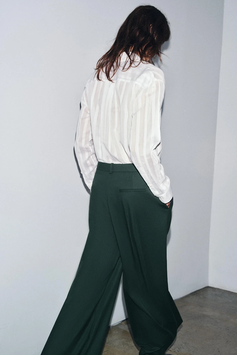 PLEATED WIDE LEG PANTS ZW COLLECTION