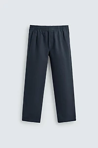HERRINGBONE RELAXED FIT PANTS