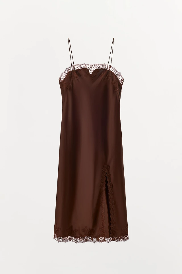 Zara SATIN LACE MIDI DRESS | Place Rosemre Zara SATIN LACE MIDI DRESS | Place Rosemre