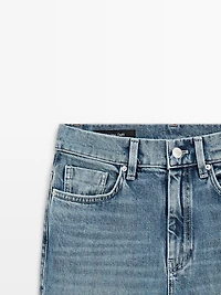 High-waist boot-cut jeans
