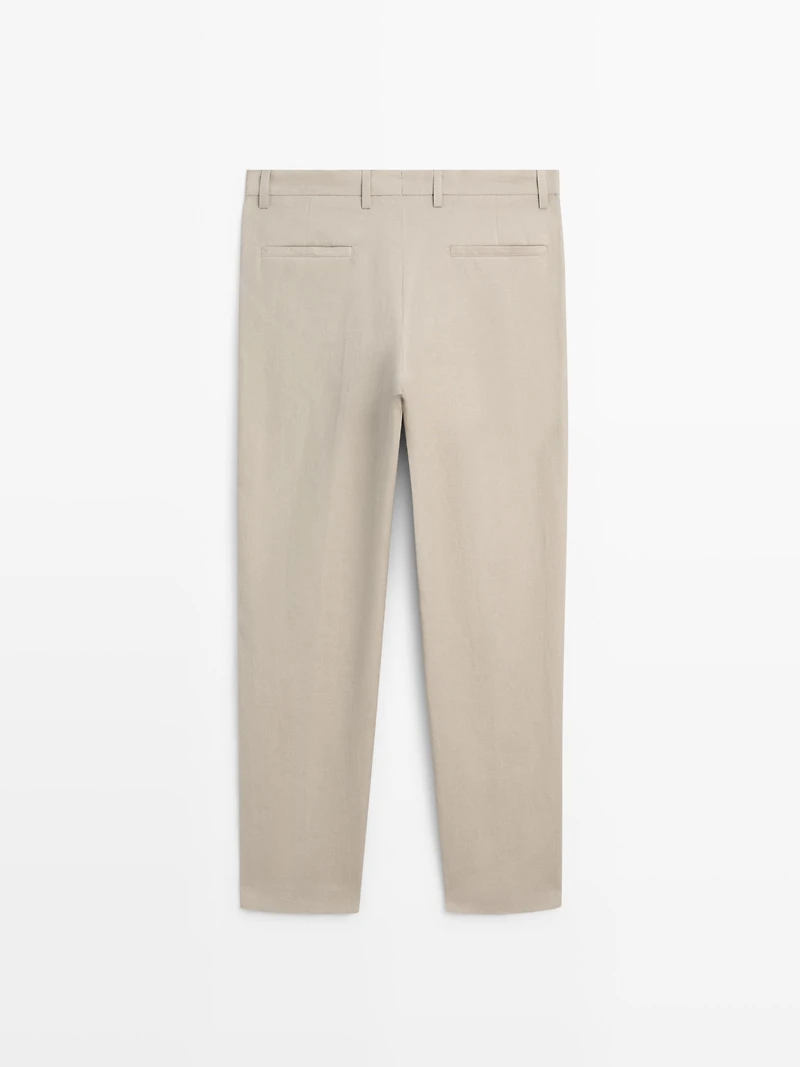 Linen suit trousers