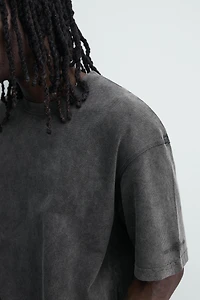 WASHED WAFFLE KNIT T-SHIRT