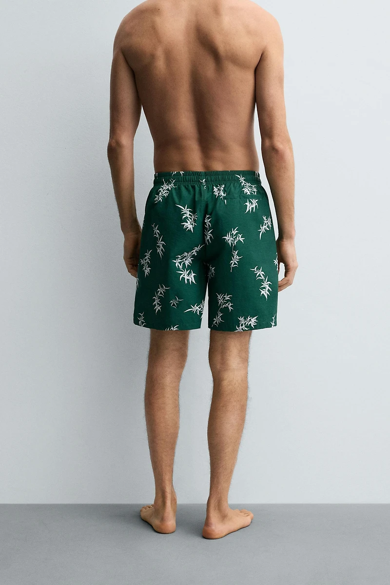 LONG LEAF PRINT SWIMSUIT