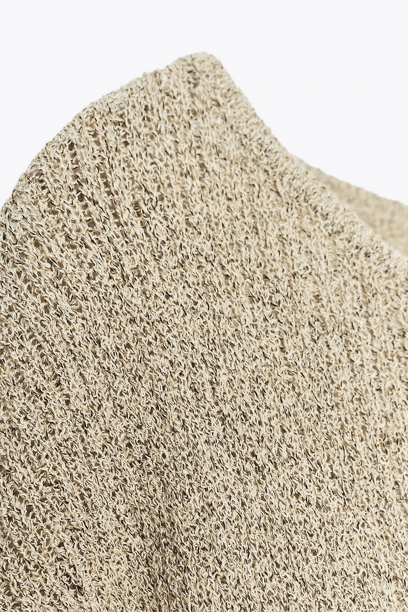 TOP CAPE EN MAILLE AJOURÉE
