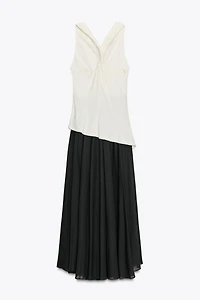 ZW COLLECTION COMBINATION HALTER DRESS