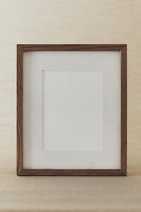 WOOD AND LINEN PICTURE FRAME