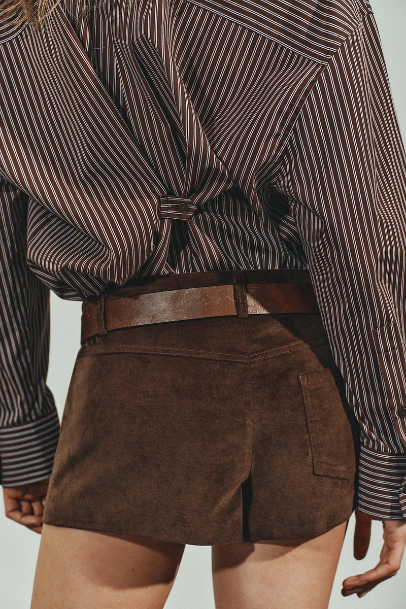STRIPED OVERSIZED POPLIN SHIRT