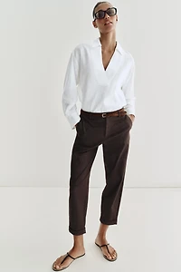 BRAIDED BELT CHINO PANTS