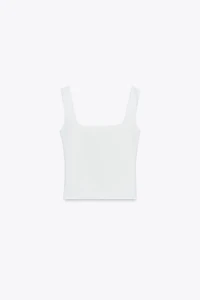TOP STRETCH BRODERIES FLEURS