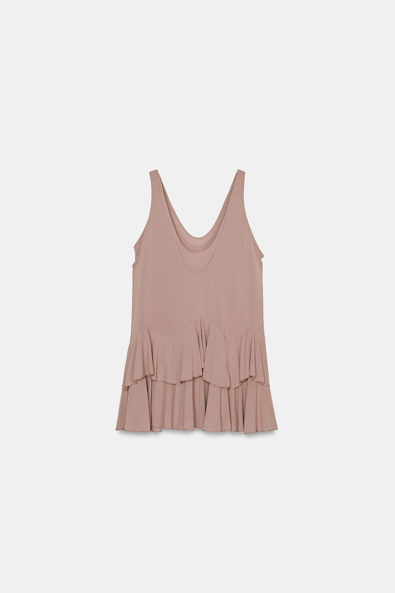 RUFFLED SHORT DRESS
