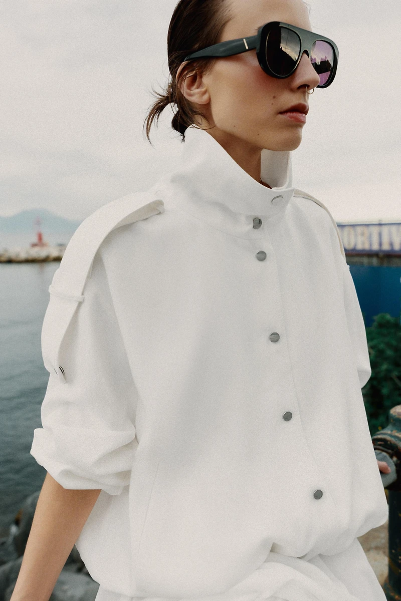 HIGH COLLAR BOMBER JACKET