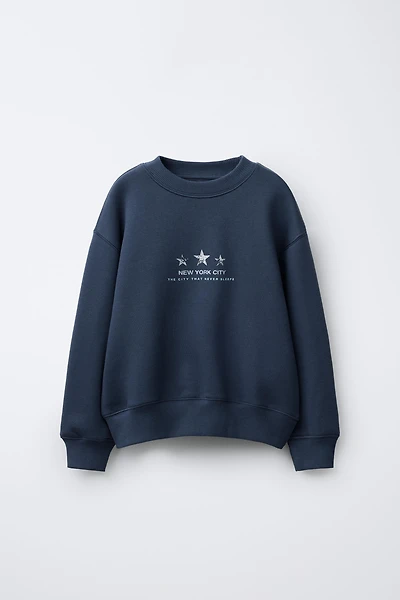 SPARKLY STAR PRINT SWEATSHIRT