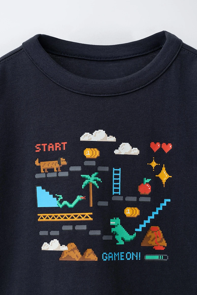 GAMER PIXEL PRINT T-SHIRT