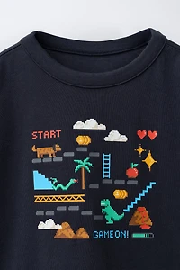 GAMER PIXEL PRINT T-SHIRT