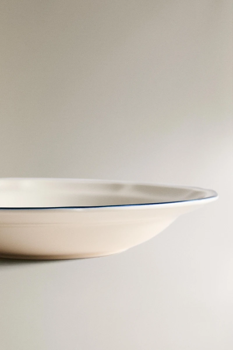 SOUP PLATE WITH CONTRAST RIM