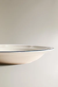 SOUP PLATE WITH CONTRAST RIM