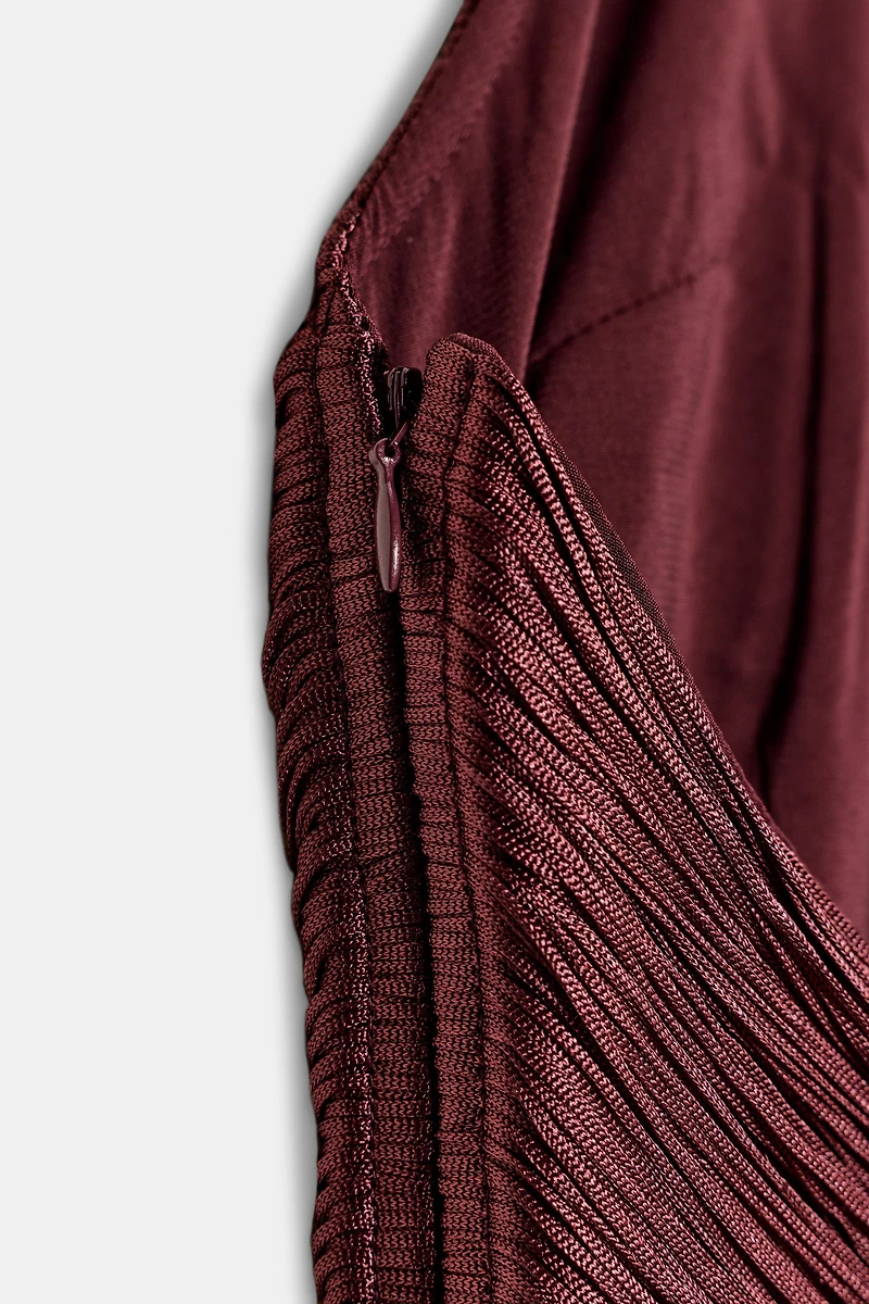 TOP HALTER À FRANGES