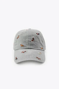 DOG EMBROIDERY TWILL CAP
