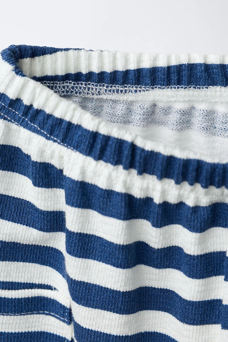 STRIPED JOGGER PANTS WITH LABEL