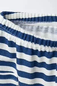 STRIPED JOGGER PANTS WITH LABEL